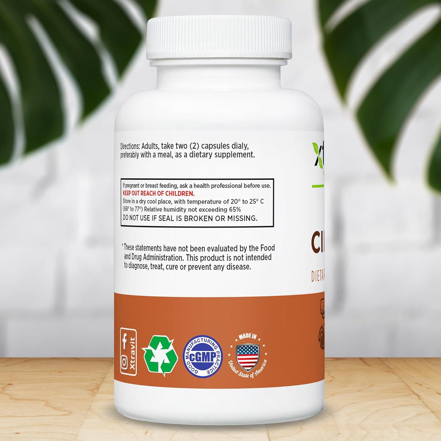 Suplemento de Corteza de Canela Xtravit - 60 Cápsulas - Energía Natural y Metabolismo