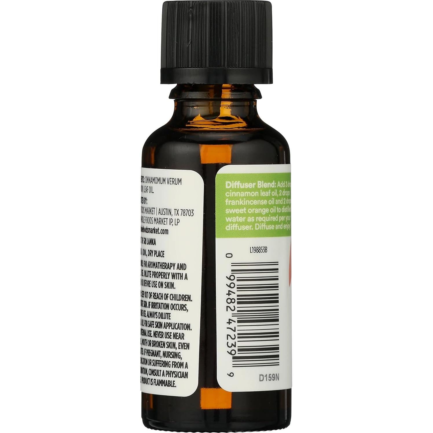 Aceite Esencial de Hoja de Canela 365 Whole Foods 30 ml