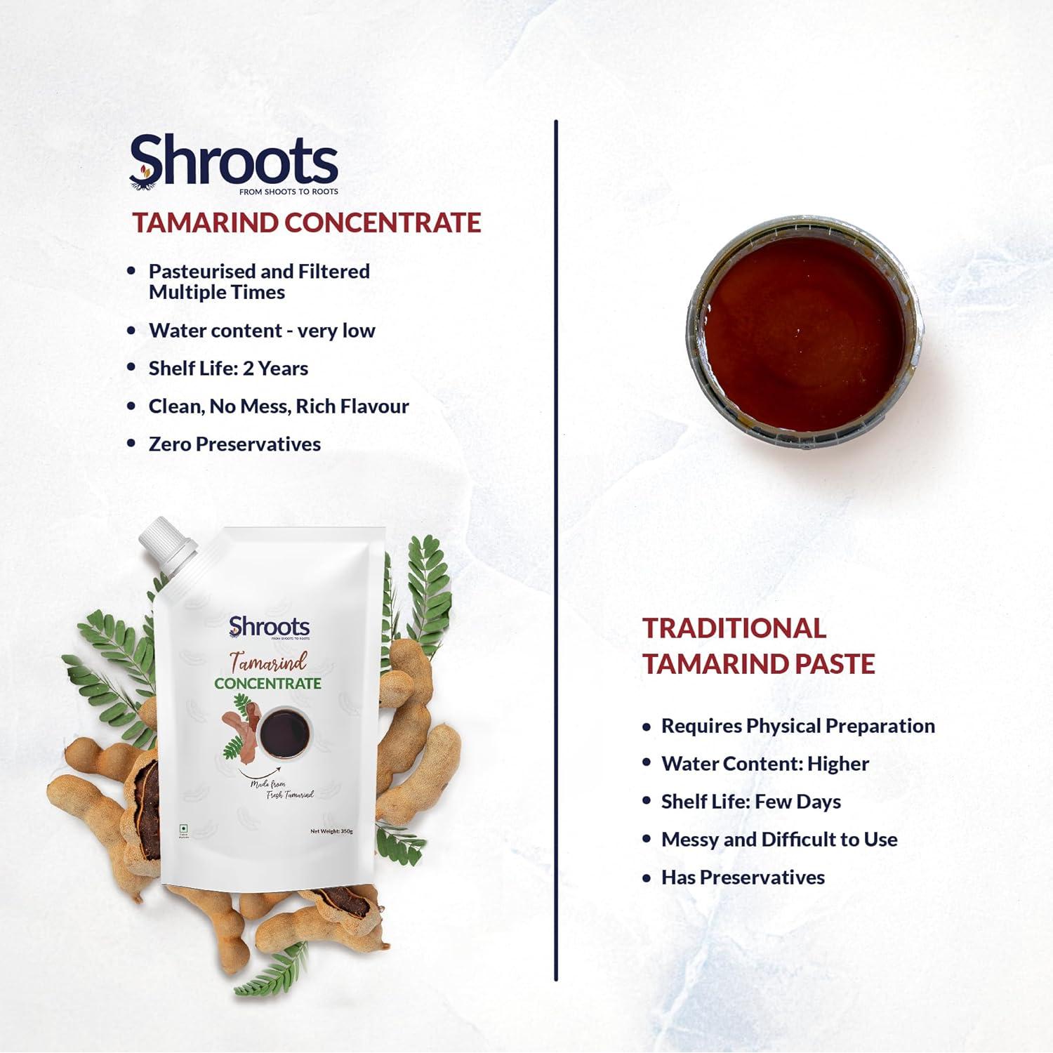 Pasta de Tamarindo Shroots Pura 165 g - Sin Azúcar, Sin Gluten