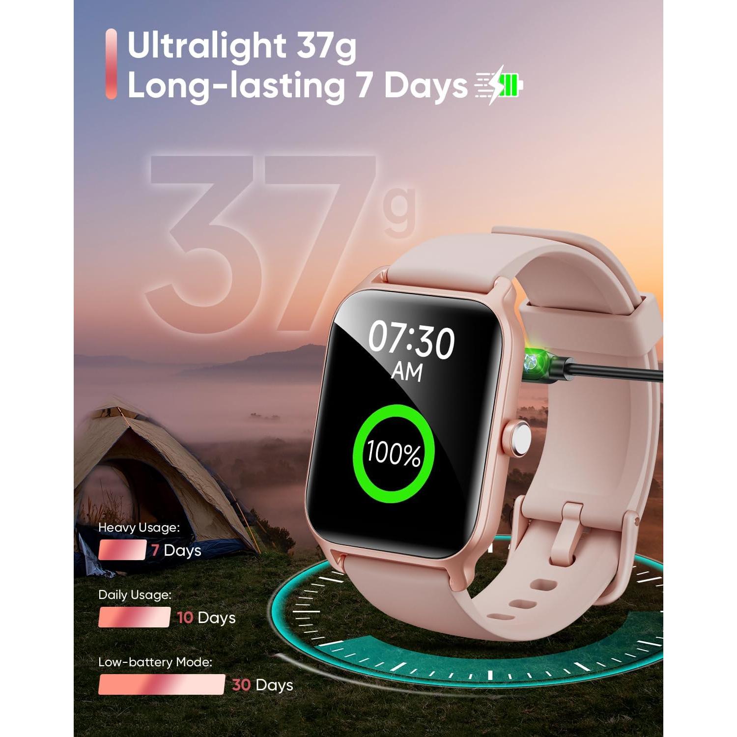 Reloj Inteligente Fitpolo Rosa 1.8" HD Bluetooth IP68