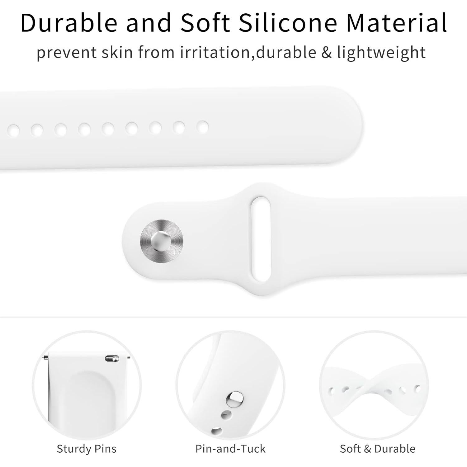 Bandas de Silicona AK para Fitbit Versa 2 - Color Blanco