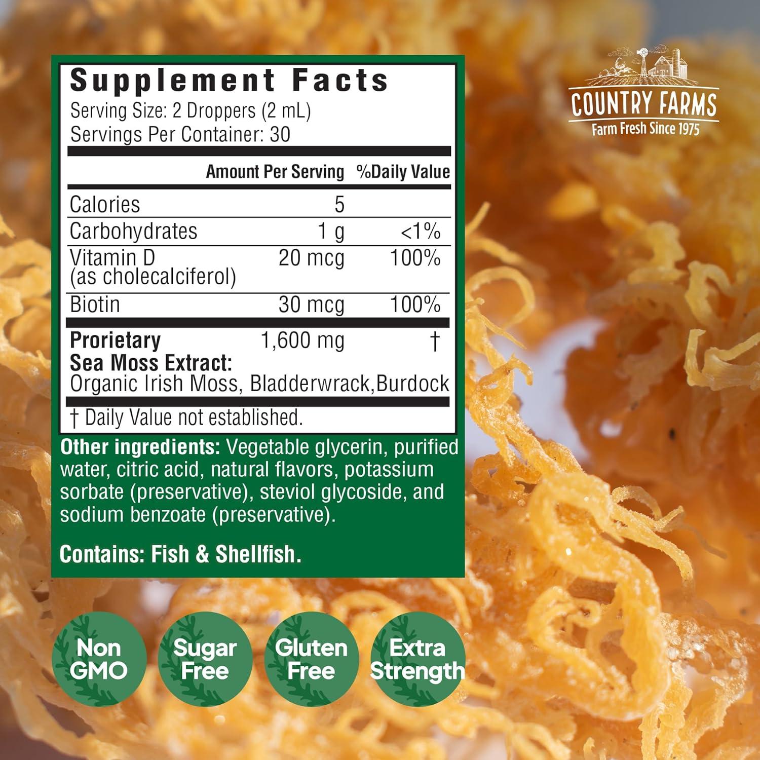 Country Farms Musgo Marino Irlandés Líquido 60 ml - Antioxidante