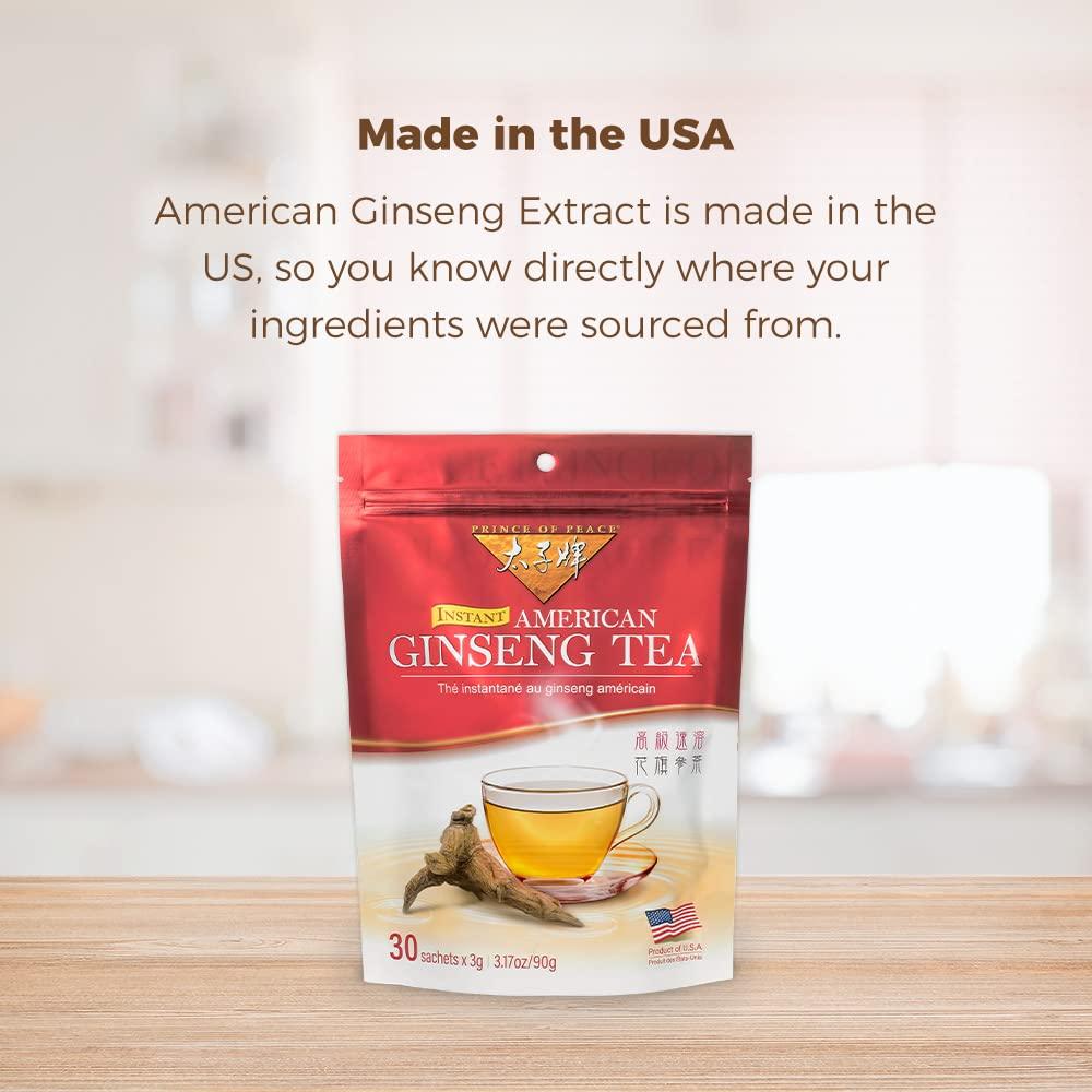 Té Instantáneo Príncipe de la Paz Ginseng Americano 30 Bolsitas