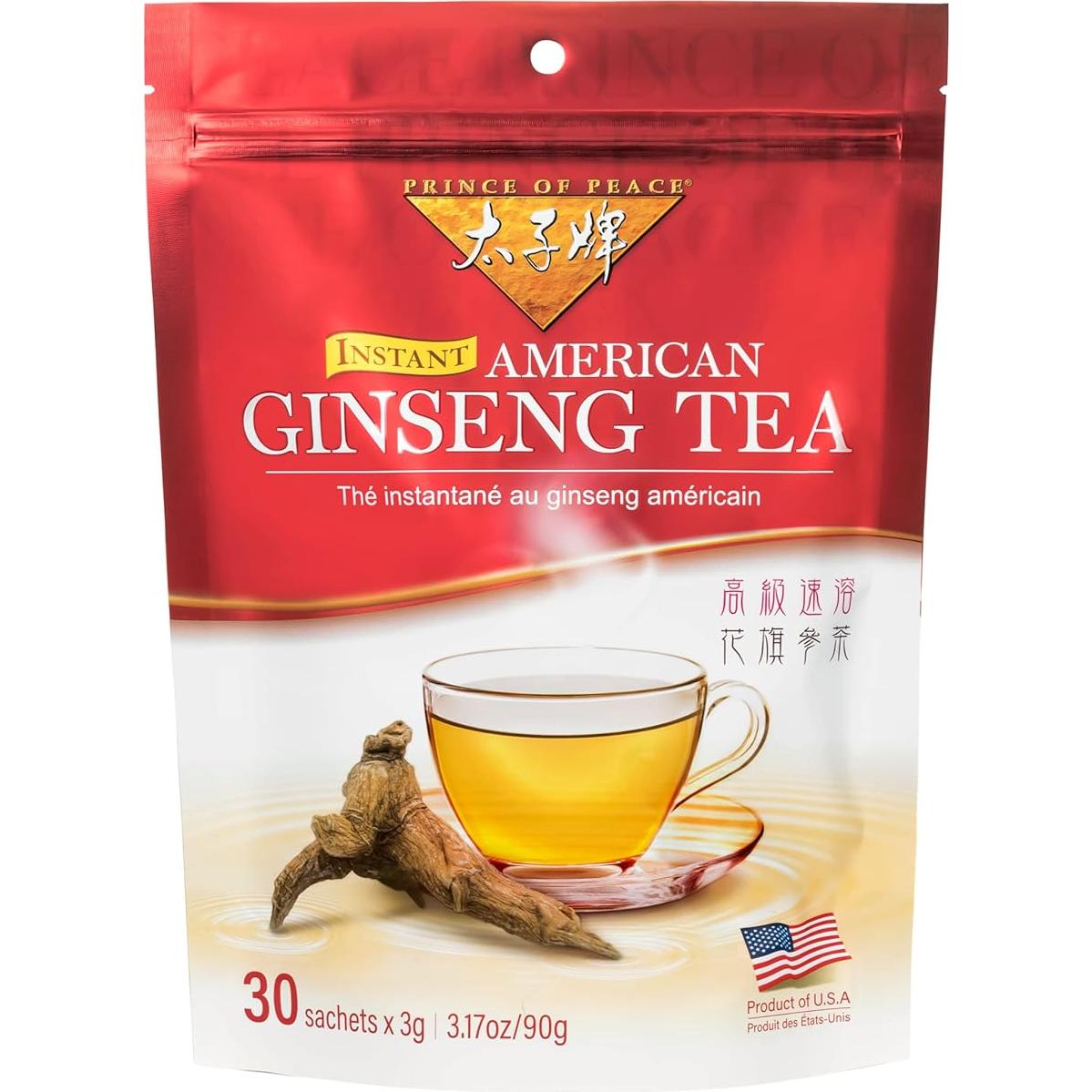 Té Instantáneo Príncipe de la Paz Ginseng Americano 30 Bolsitas