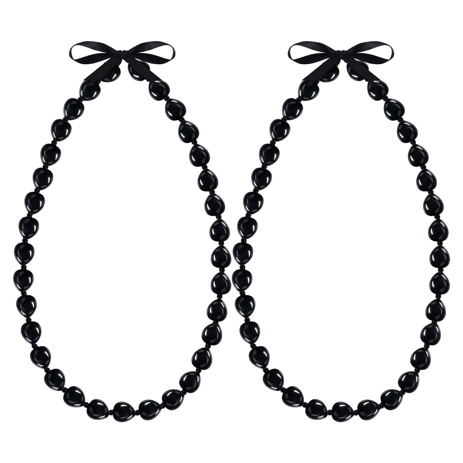 Collar Lei de Nueces Kukui Tondiamo 94 cm Acrílico Negro
