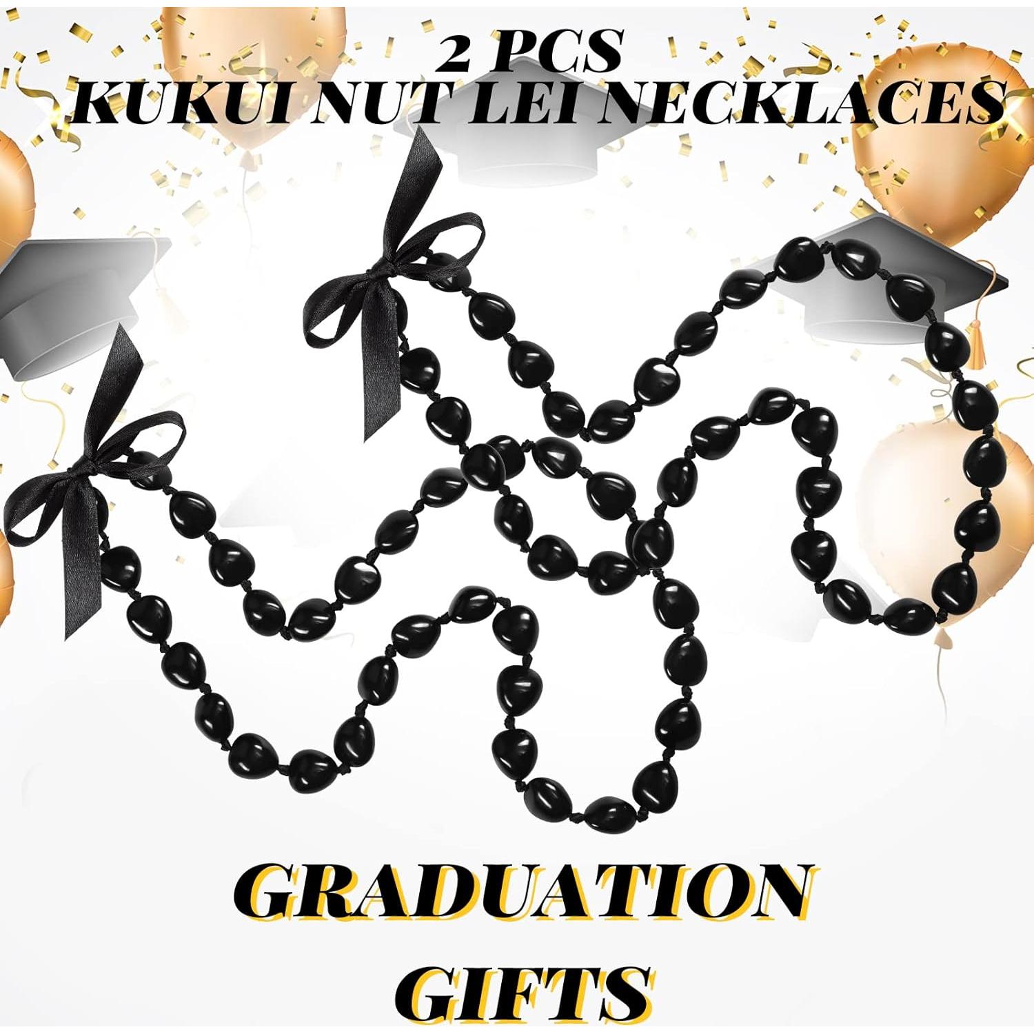 Collar Lei de Nueces Kukui Tondiamo 94 cm Acrílico Negro