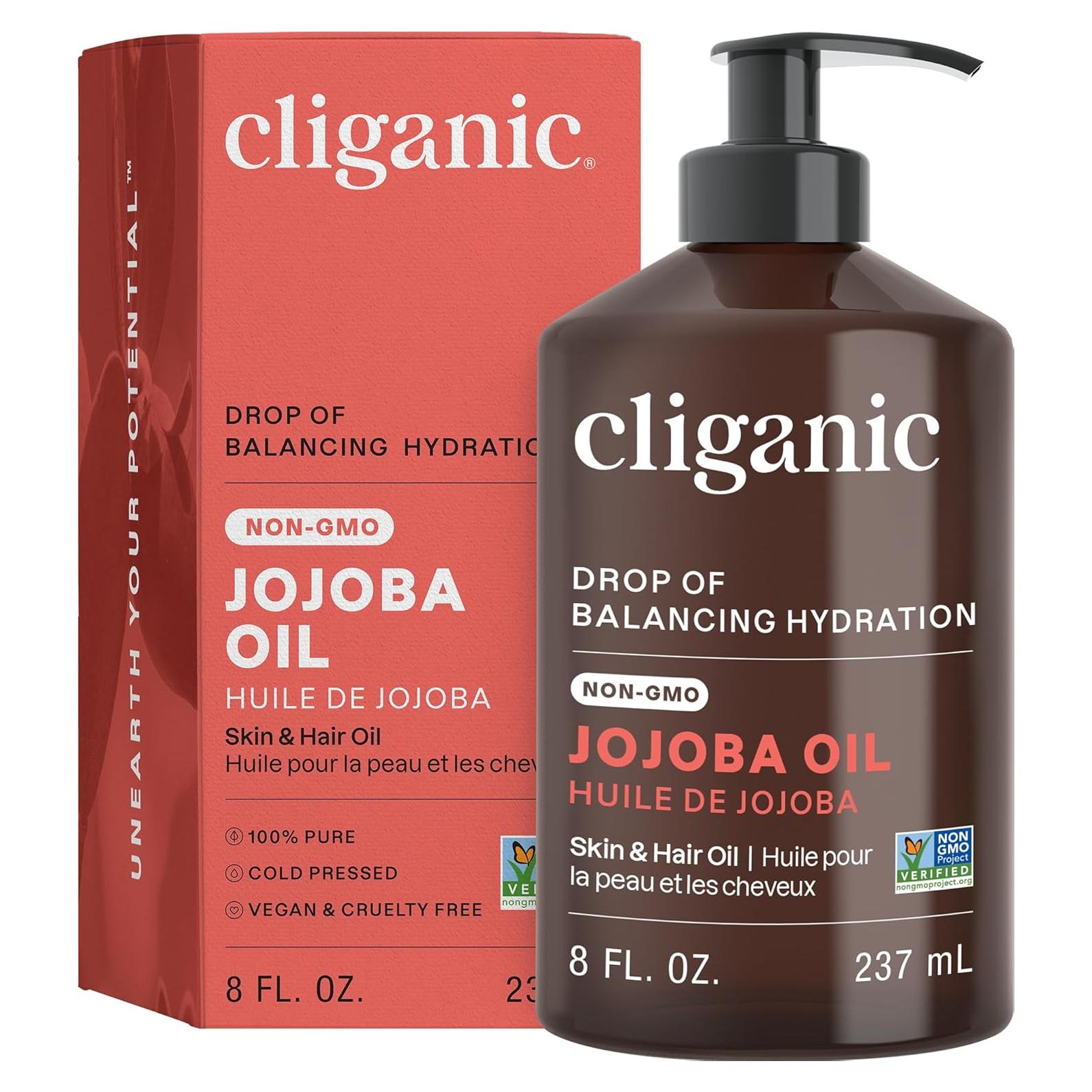 Aceite de Jojoba Cliganic 227g 100% Puro Natural para Piel y Cabello