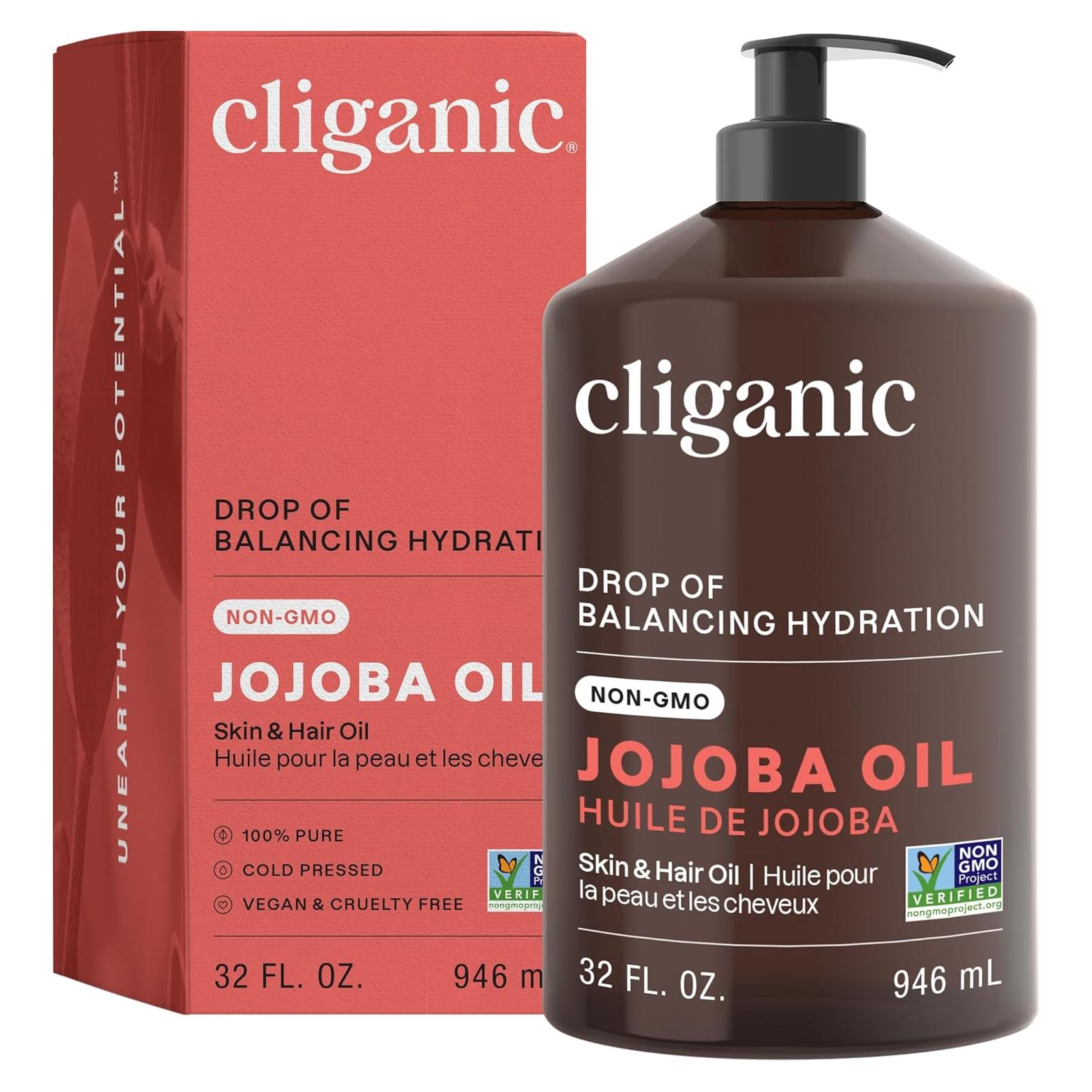 Aceite de Jojoba Cliganic 100% Puro 907g Prensado en Frío