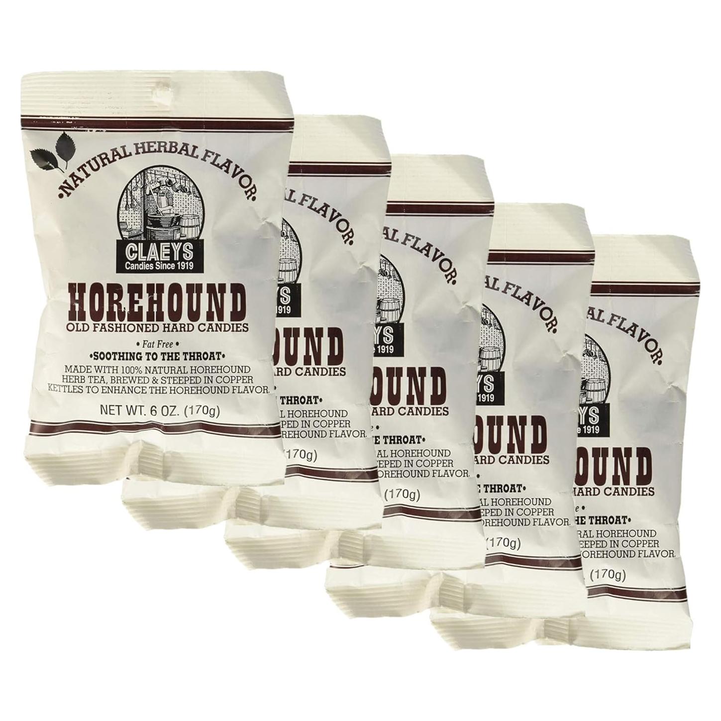 Caramelos Duro Antiguo Claeys Horehound 850 Gramos Paquete de 5