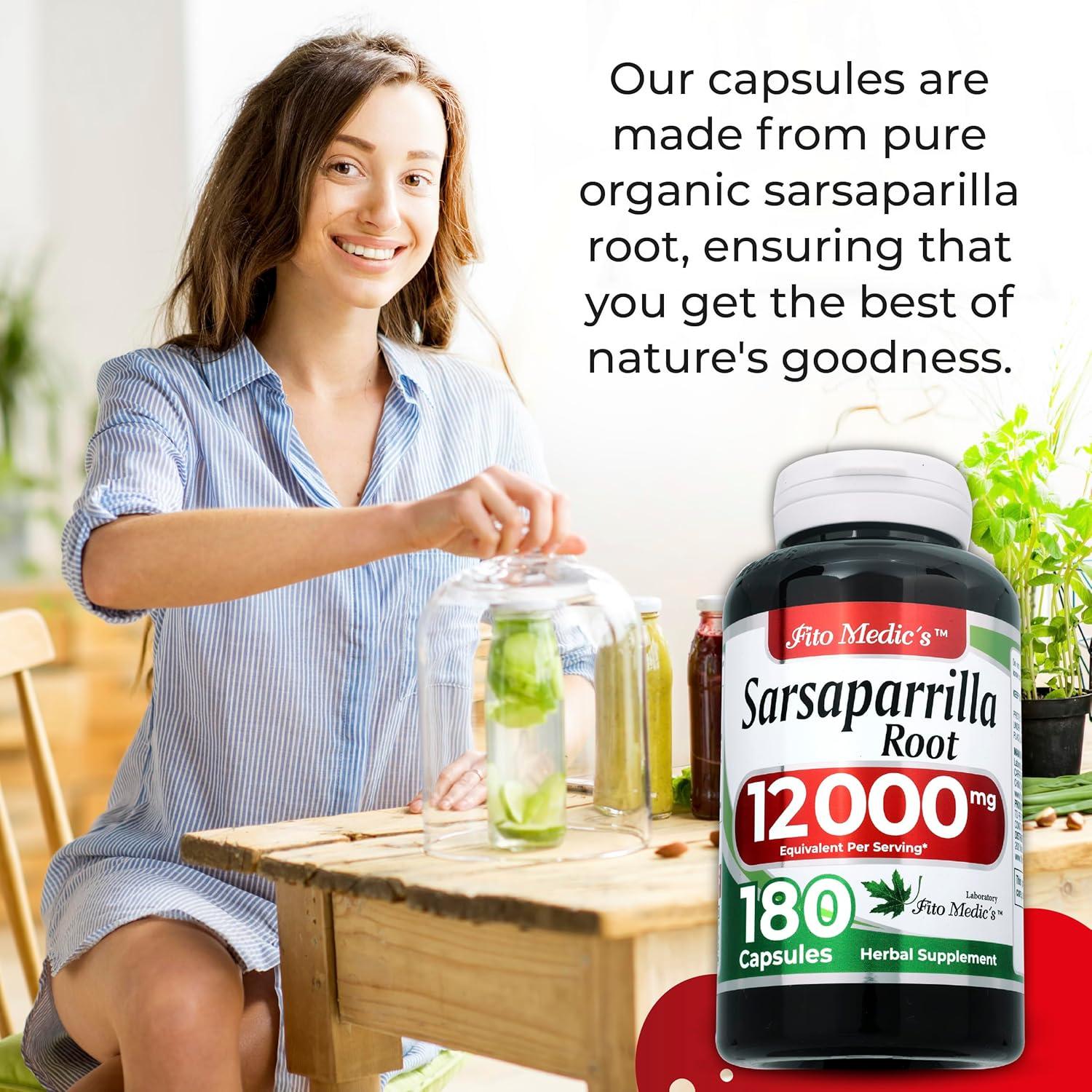 Cápsulas de Sarsaparilla FITO MEDIC'S 180 Unidades 600 mg