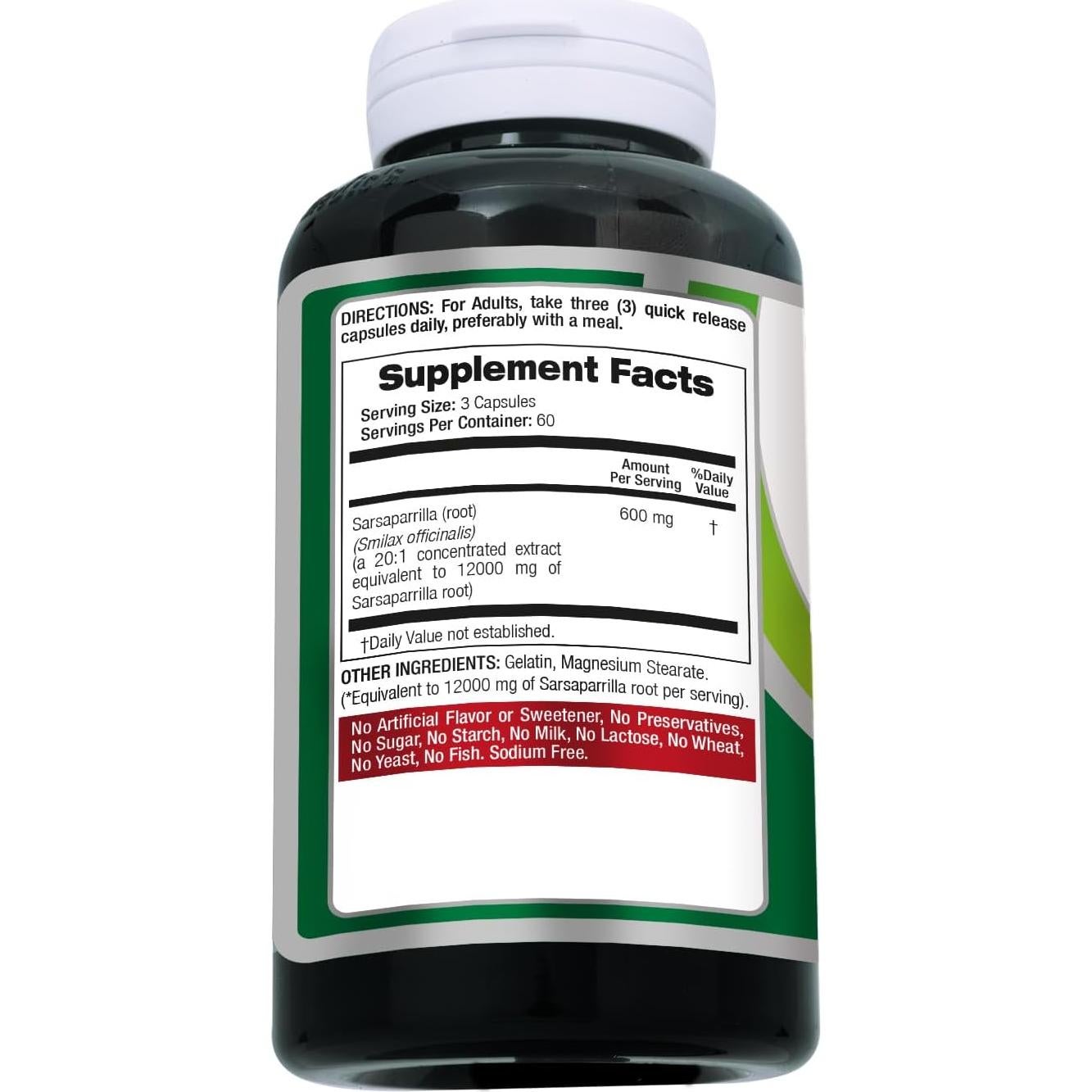 Cápsulas de Sarsaparilla FITO MEDIC'S 180 Unidades 600 mg