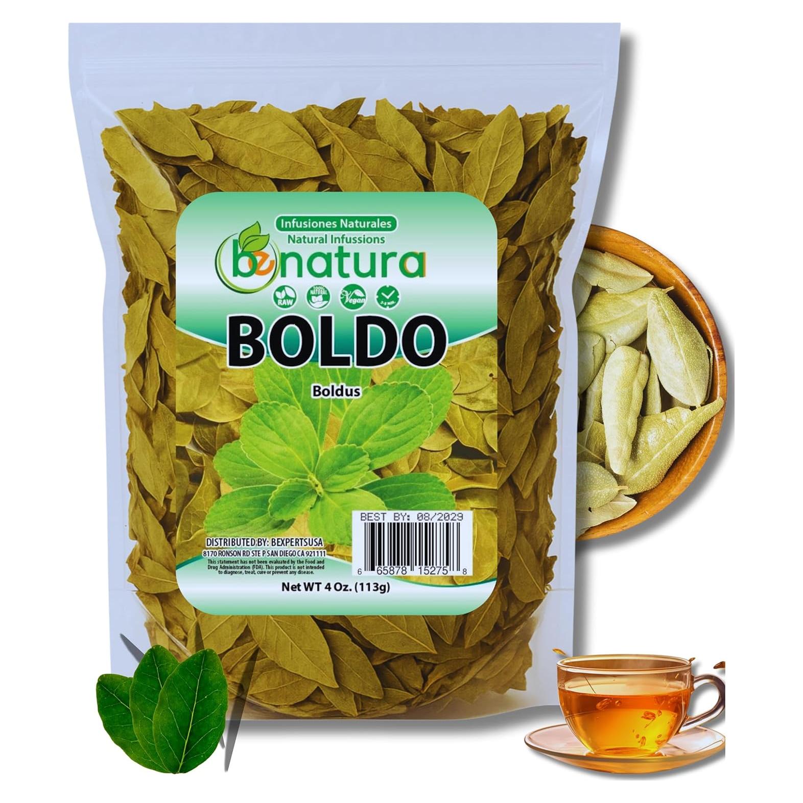 Hojas de Boldo 113.4 g - 100% Natural, Vegano, Sin OGM - Té Herbal