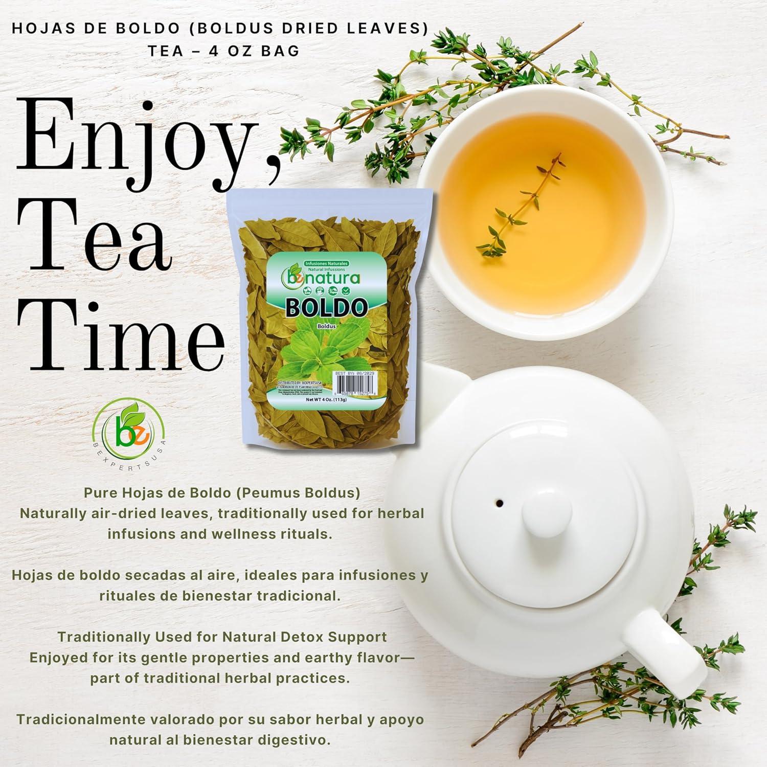 Hojas de Boldo 113.4 g - 100% Natural, Vegano, Sin OGM - Té Herbal