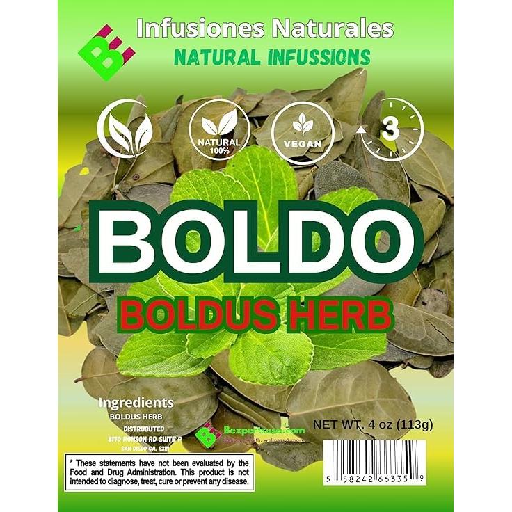 Hojas de Boldo 113.4 g - 100% Natural, Vegano, Sin OGM - Té Herbal