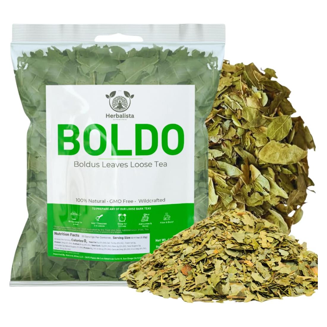 Té Herbal de Boldo 58g - Peumus Boldus - 20+ Tazas