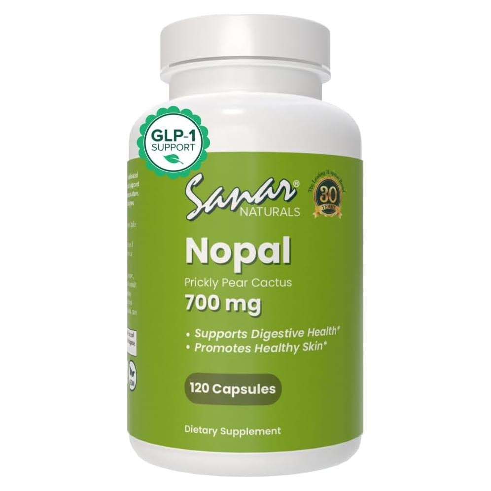 Cápsulas de Nopal Sanar Naturals - Suplemento Digestivo 120 Unidades