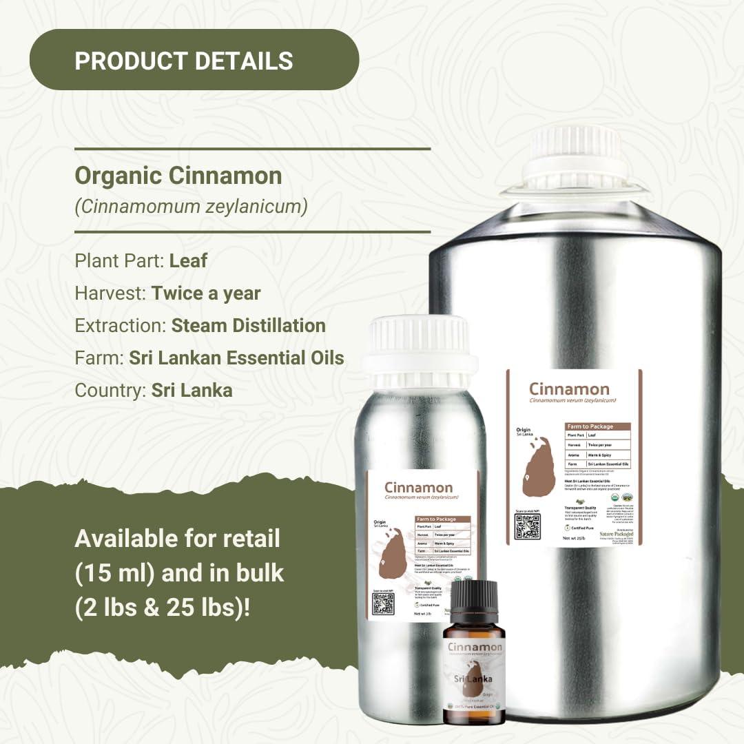 Aceite Esencial de Canela Orgánico Nature Packaged 15ml