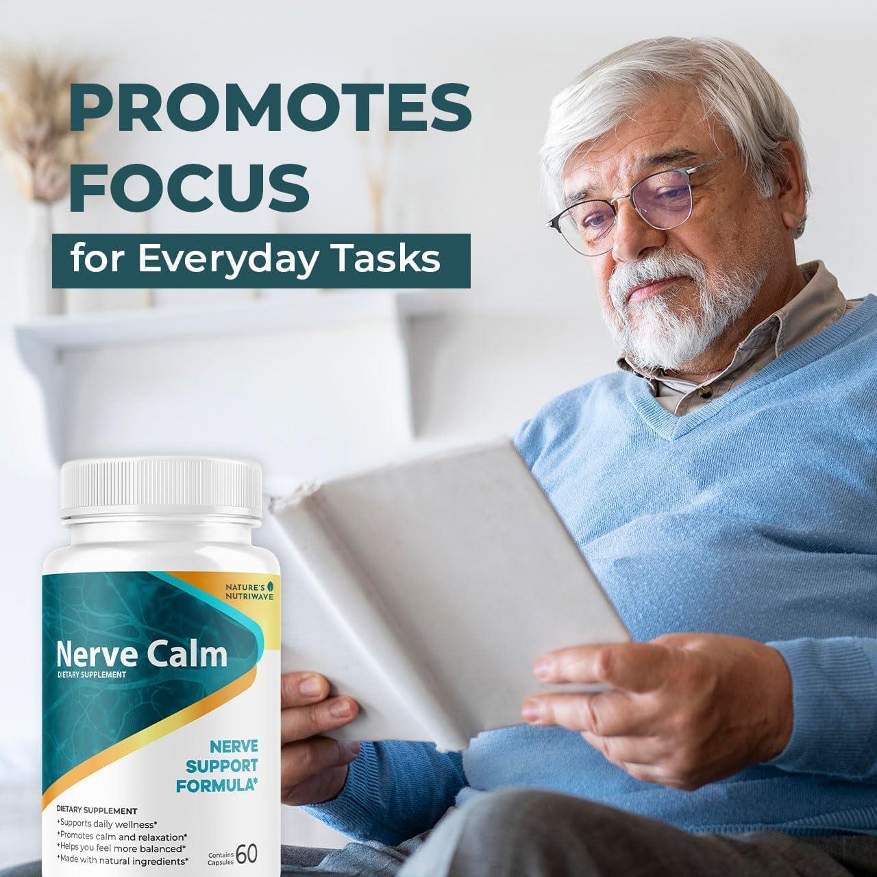 NerveCalm Suplemento Natural Calm 60 Cápsulas Veganas