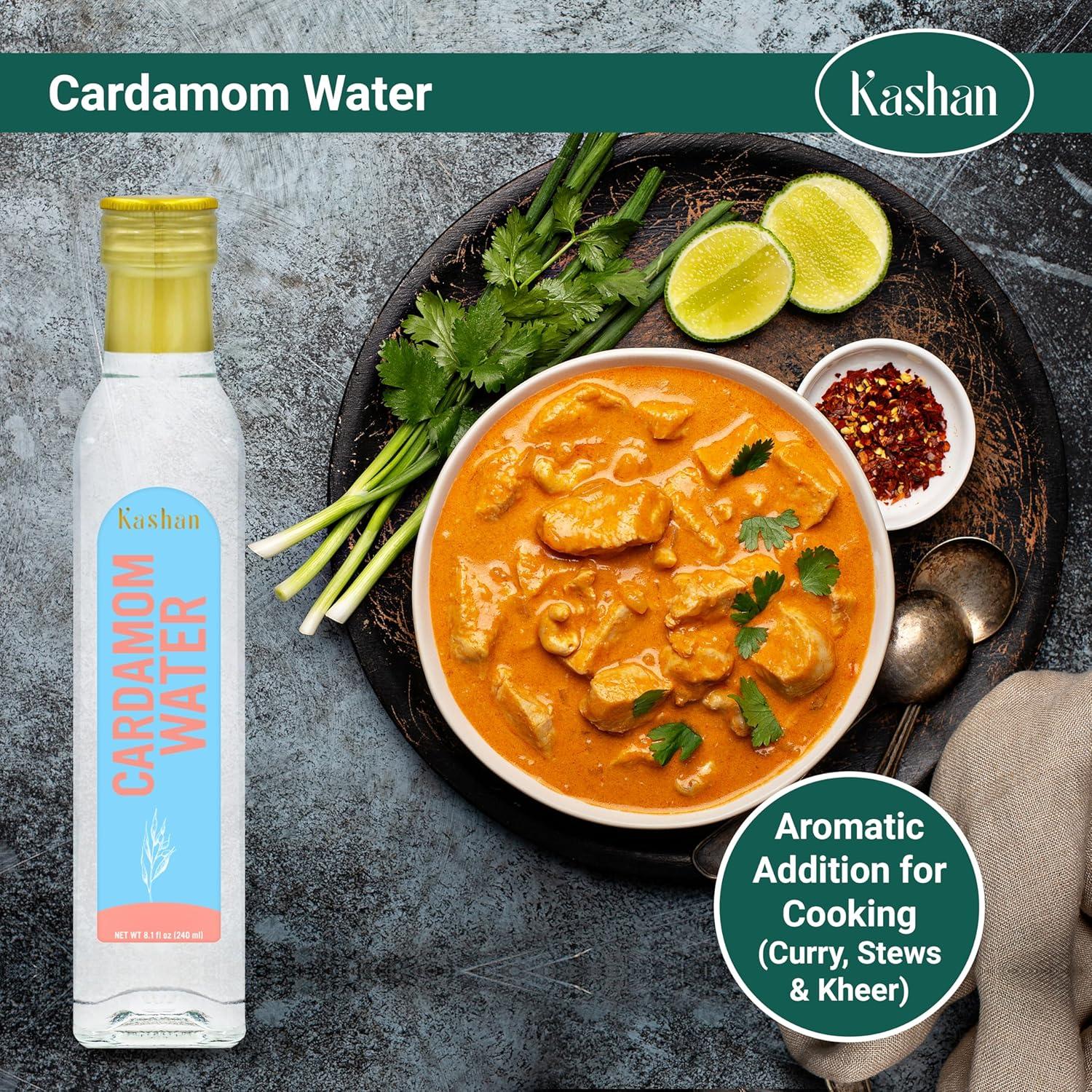Agua de Cardamomo Natural Kashan 240ml - Saborizante Alimentario