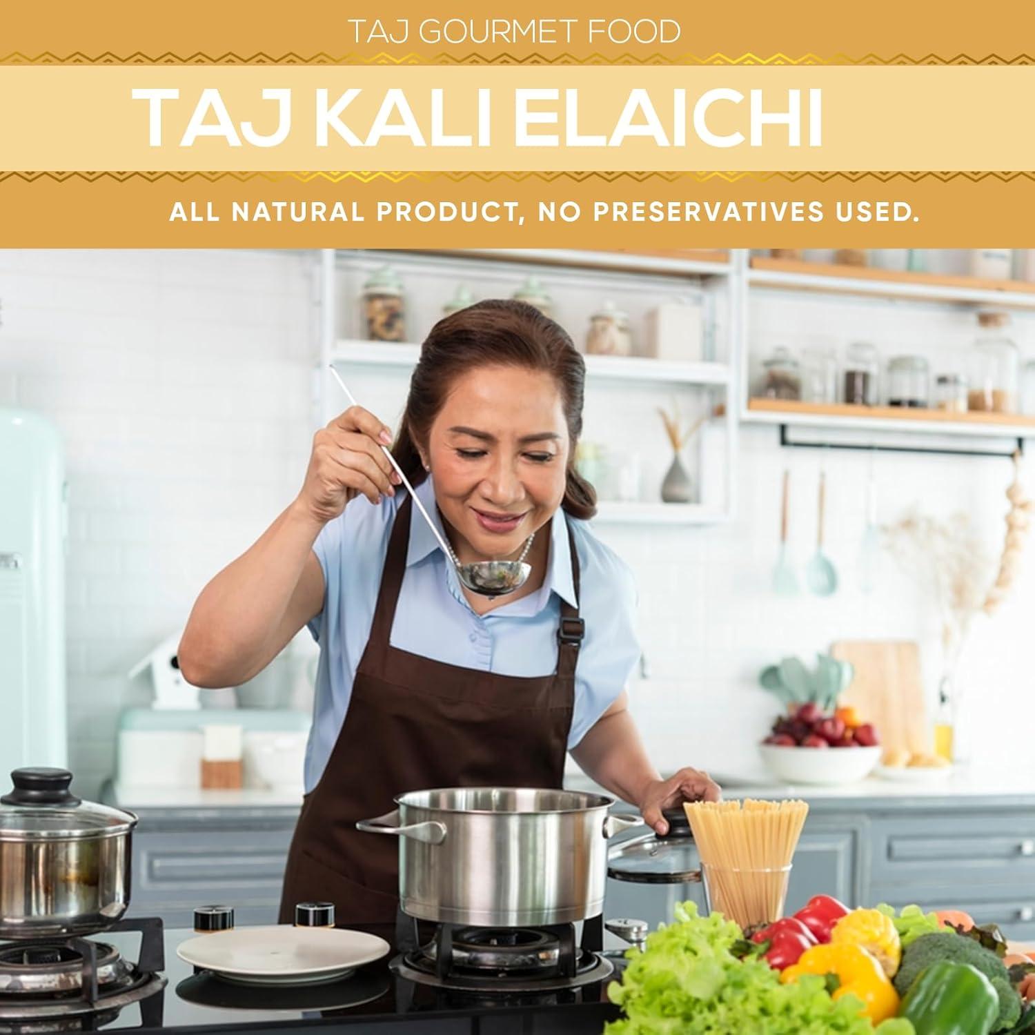 Cardamomo Negro TAJ Gourmet 99.22 g - Kali Elaichi