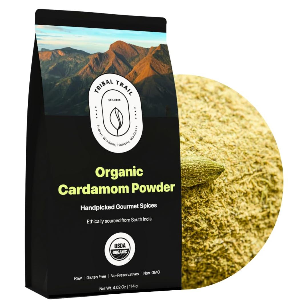 Cardamomo Molido Orgánico Tribal Trail 114 g - Sostenible y Ético