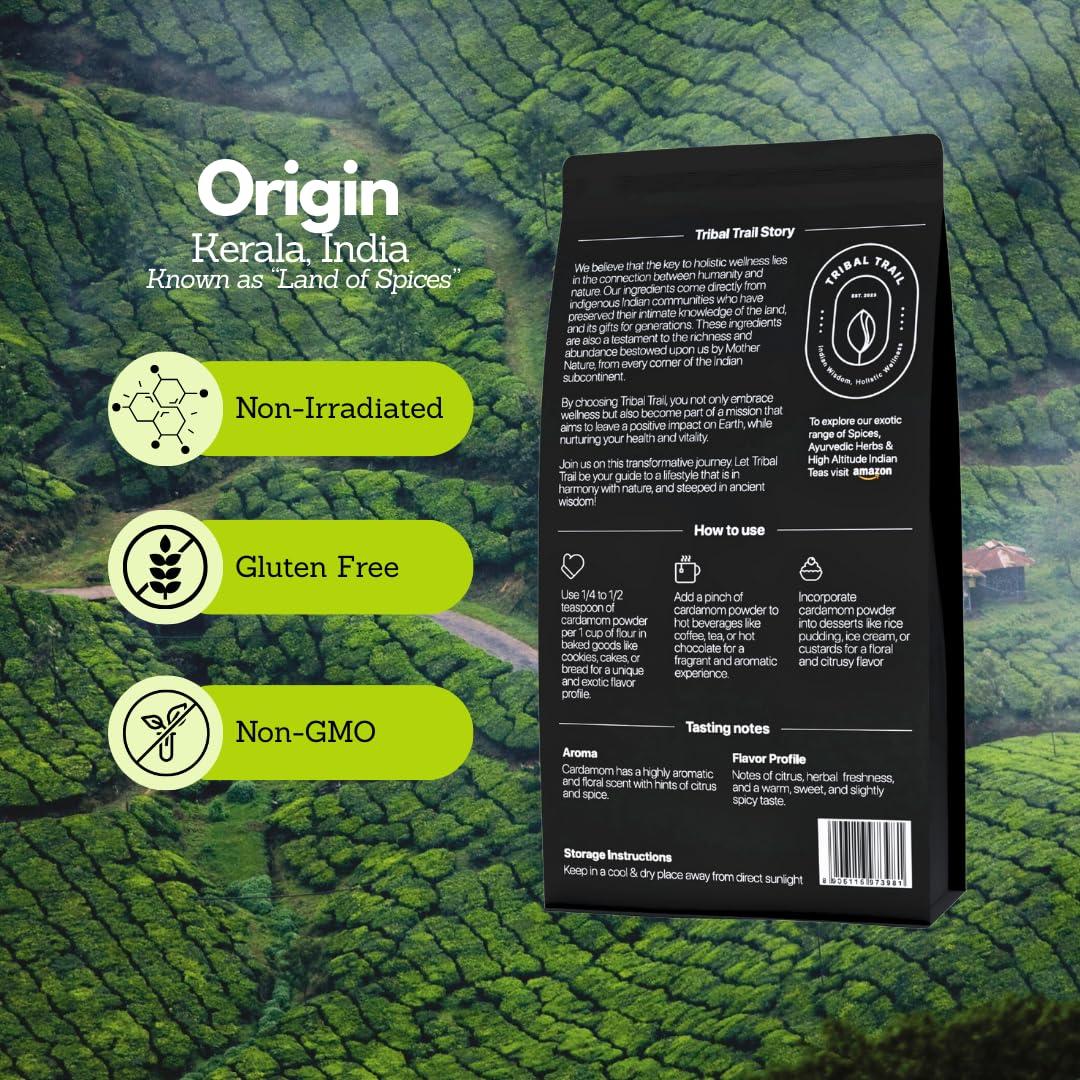 Cardamomo Molido Orgánico Tribal Trail 114 g - Sostenible y Ético