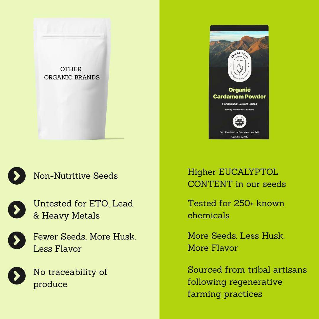 Cardamomo Molido Orgánico Tribal Trail 114 g - Sostenible y Ético