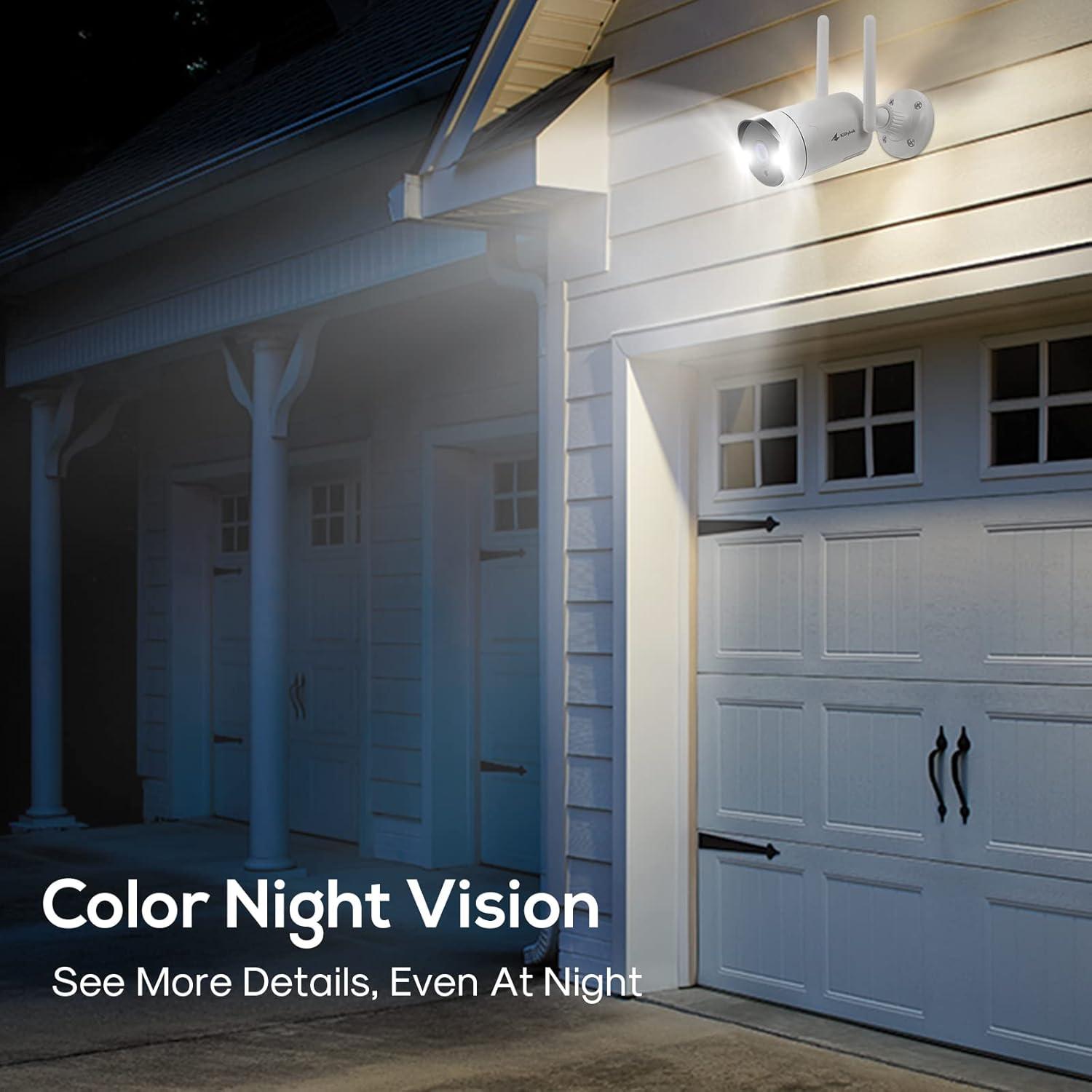 Kittyhok 10CH Sistema de Cámara de Seguridad Inalámbrica 2K