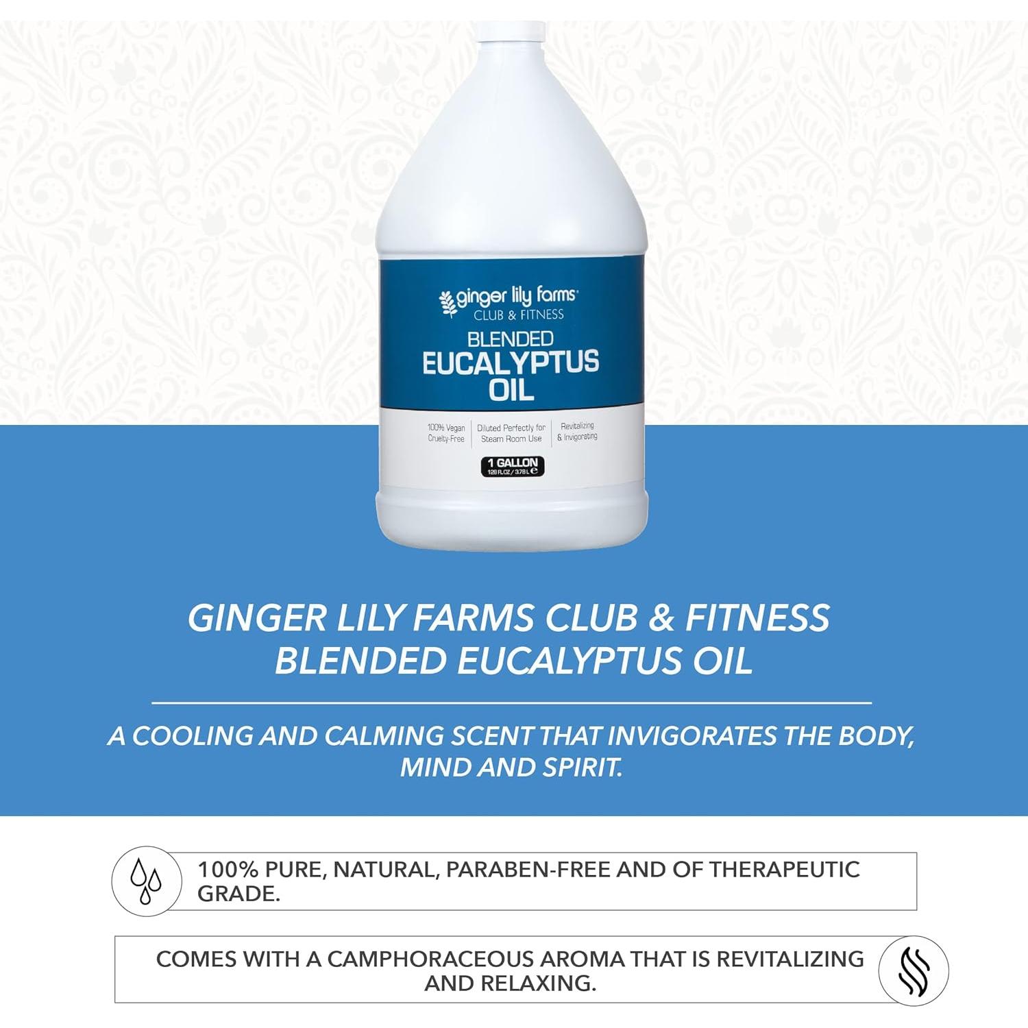 Aceite de Eucalipto Mezclado Ginger Lily Farms 3.785L para Sauna