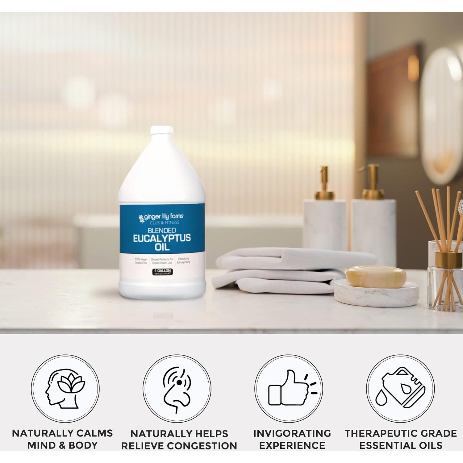 Aceite de Eucalipto Mezclado Ginger Lily Farms 3.785L para Sauna