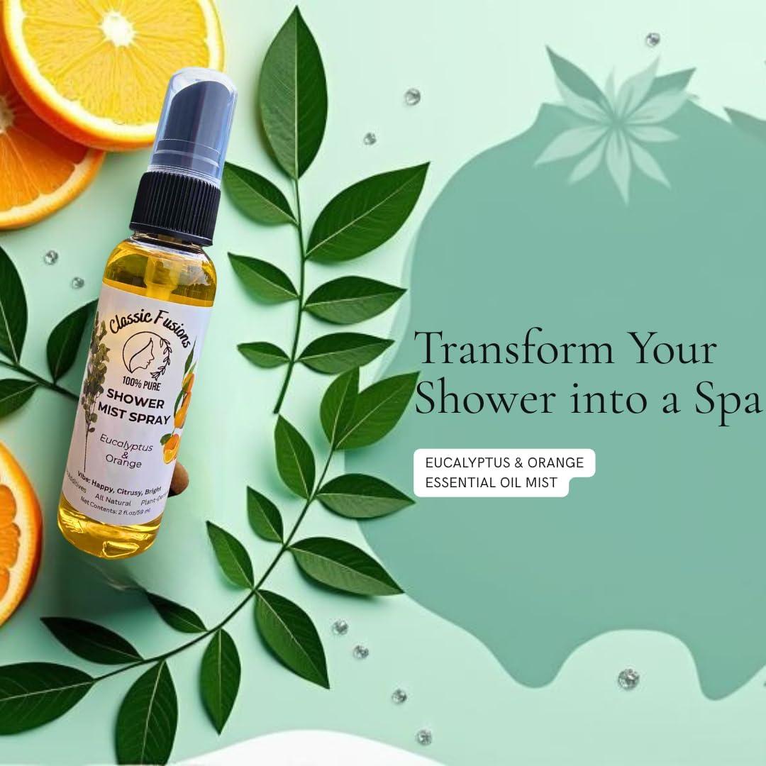 Spray de Ducha 100% Natural Eucalipto y Naranja 56.7ml