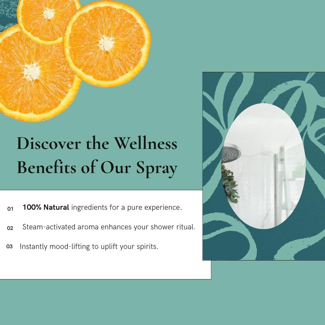 Spray de Ducha 100% Natural Eucalipto y Naranja 56.7ml