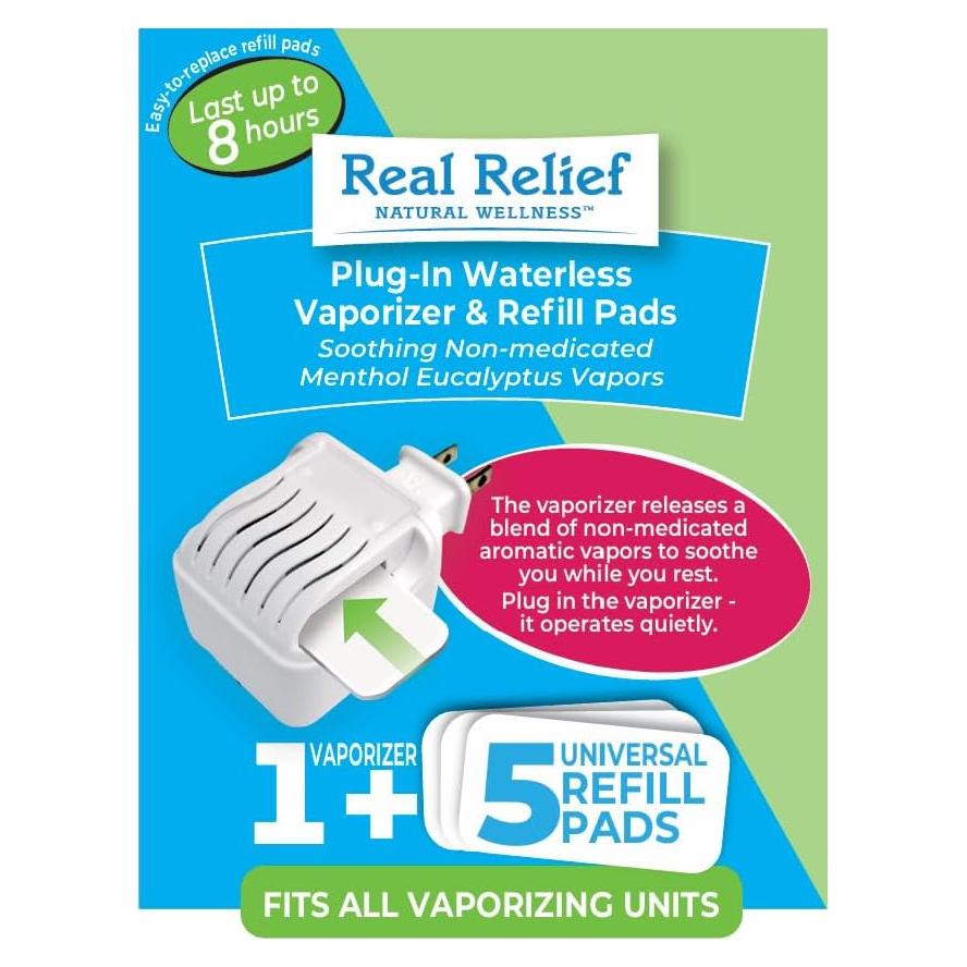Vaporizer Aromaterapia Real Relief + 5 Recargas Eucalipto