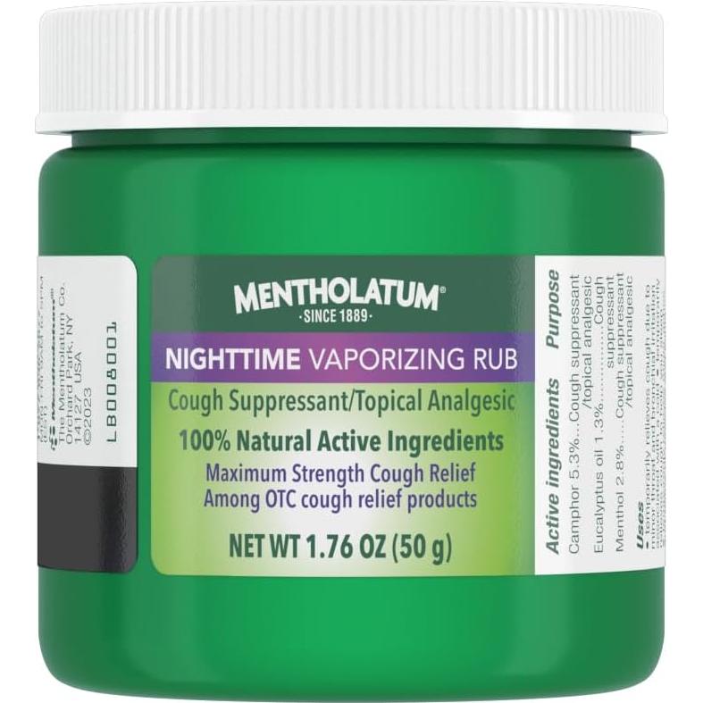Mentholatum Rub Vaporizante Nocturno 50 g - Alivio de Tos Lavanda