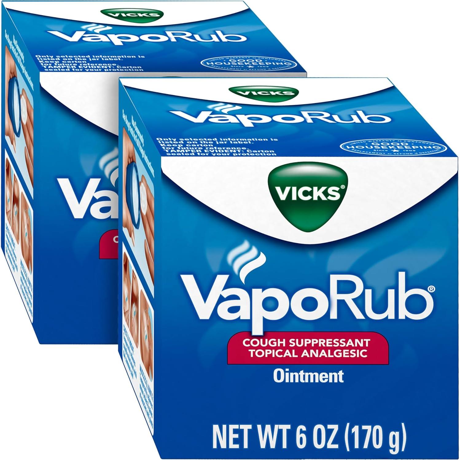 Vicks VapoRub 170g - Supresor de Tos Tópico y Analgésico