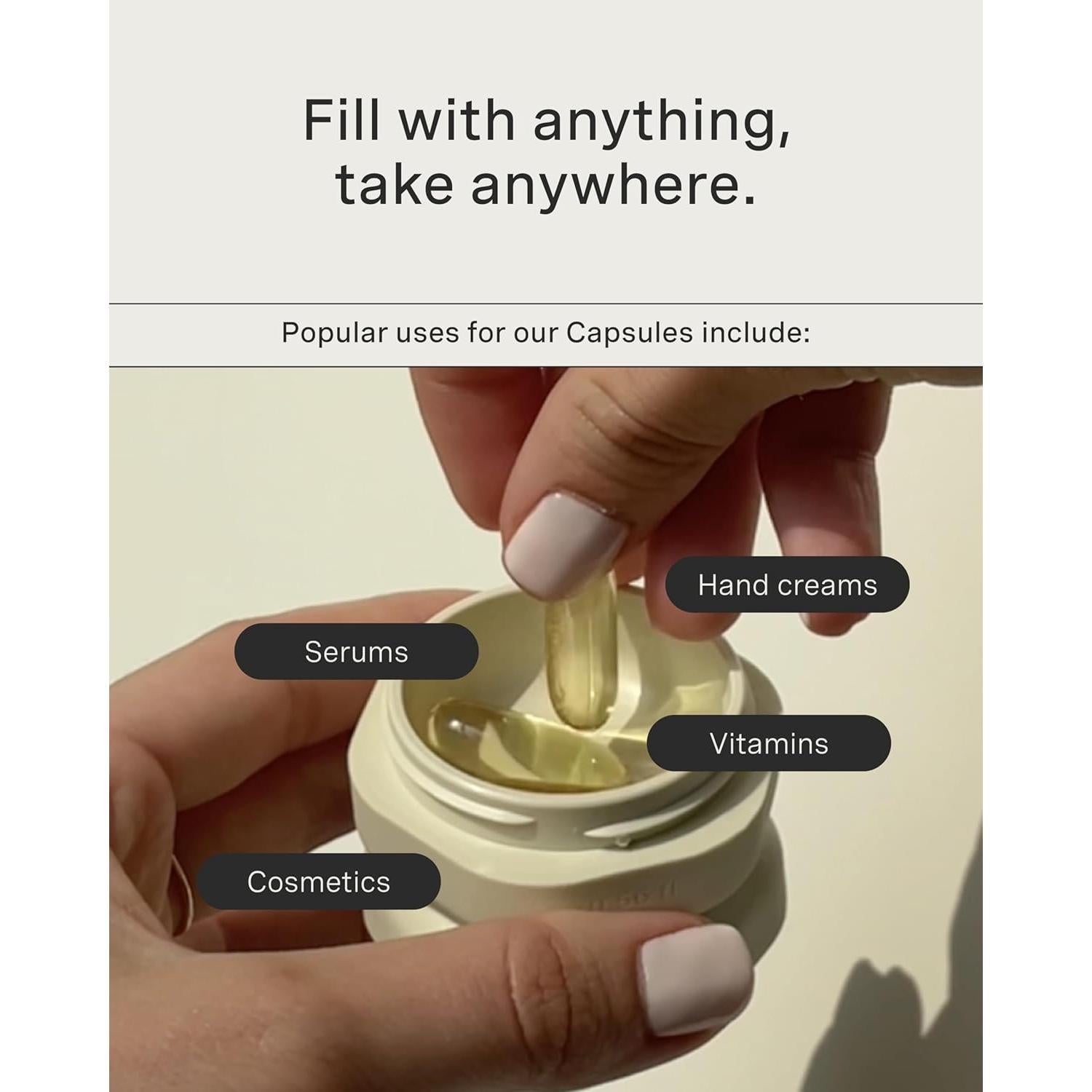 Contenedores de Viaje Cadence - Estuches Magnéticos para Pastillas - 7 Flex Pequeños Eucalipto