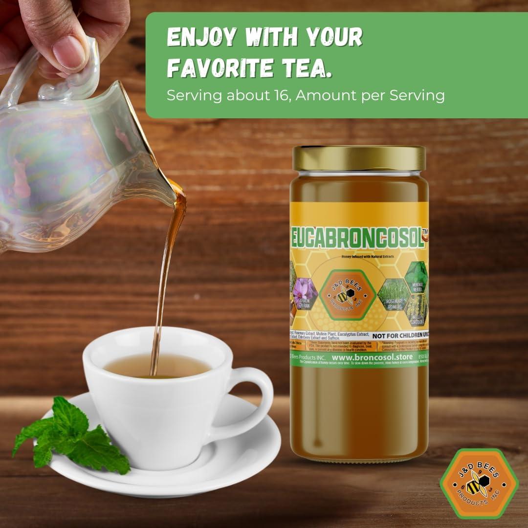 Jarabe Herbal de Miel J&D con Tomillo y Eucalipto 340g