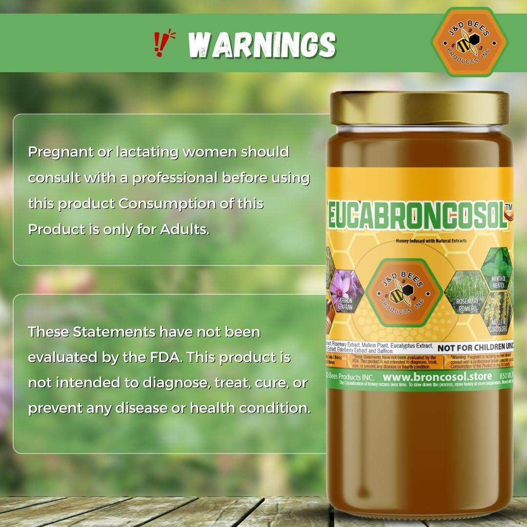 Jarabe Herbal de Miel J&D con Tomillo y Eucalipto 340g