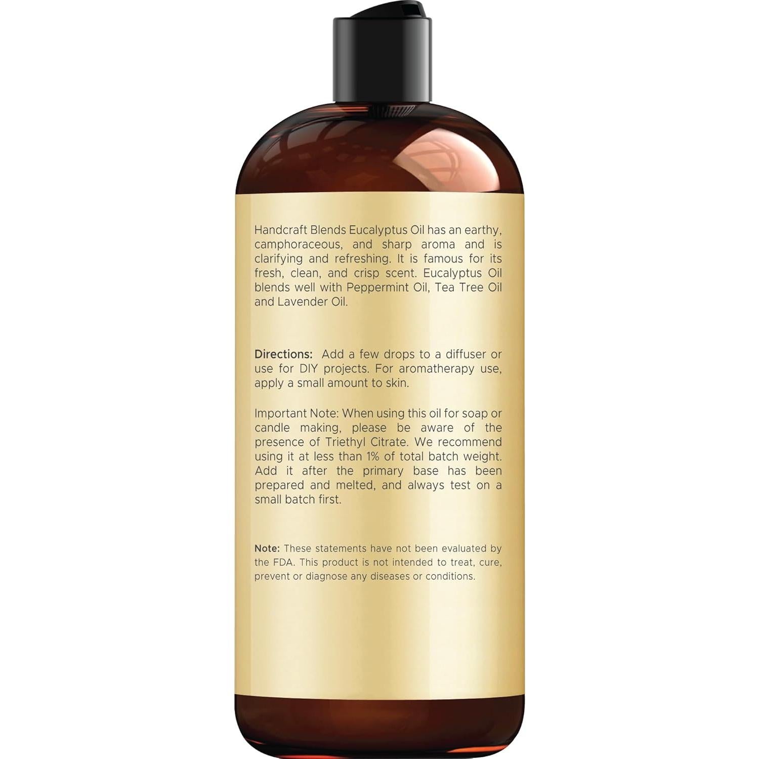 Aceite Esencial de Eucalipto Handcraft Blends 473 ml - Aromaterapia