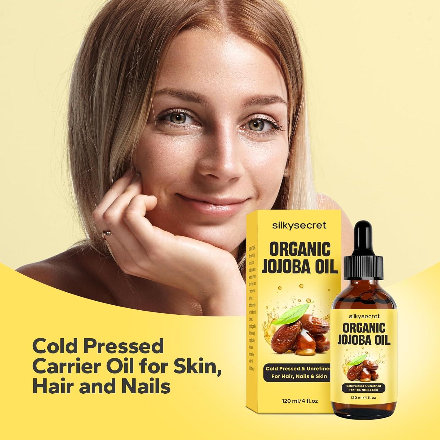 Aceite de Jojoba Orgánico SilkySecret 240g Hidratante y Acondicionador
