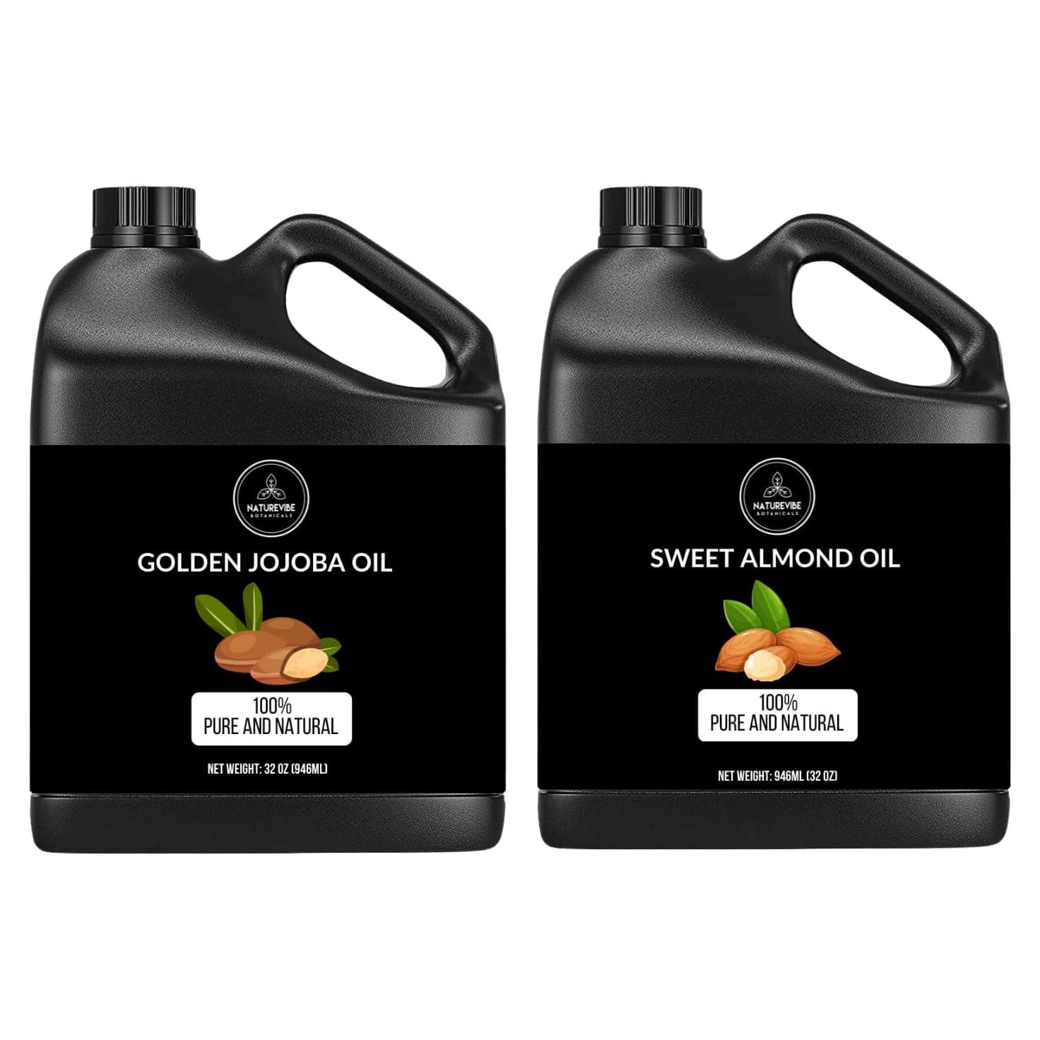 Combo Aceite de Jojoba y Almendra Dulce Naturevibe 946ml