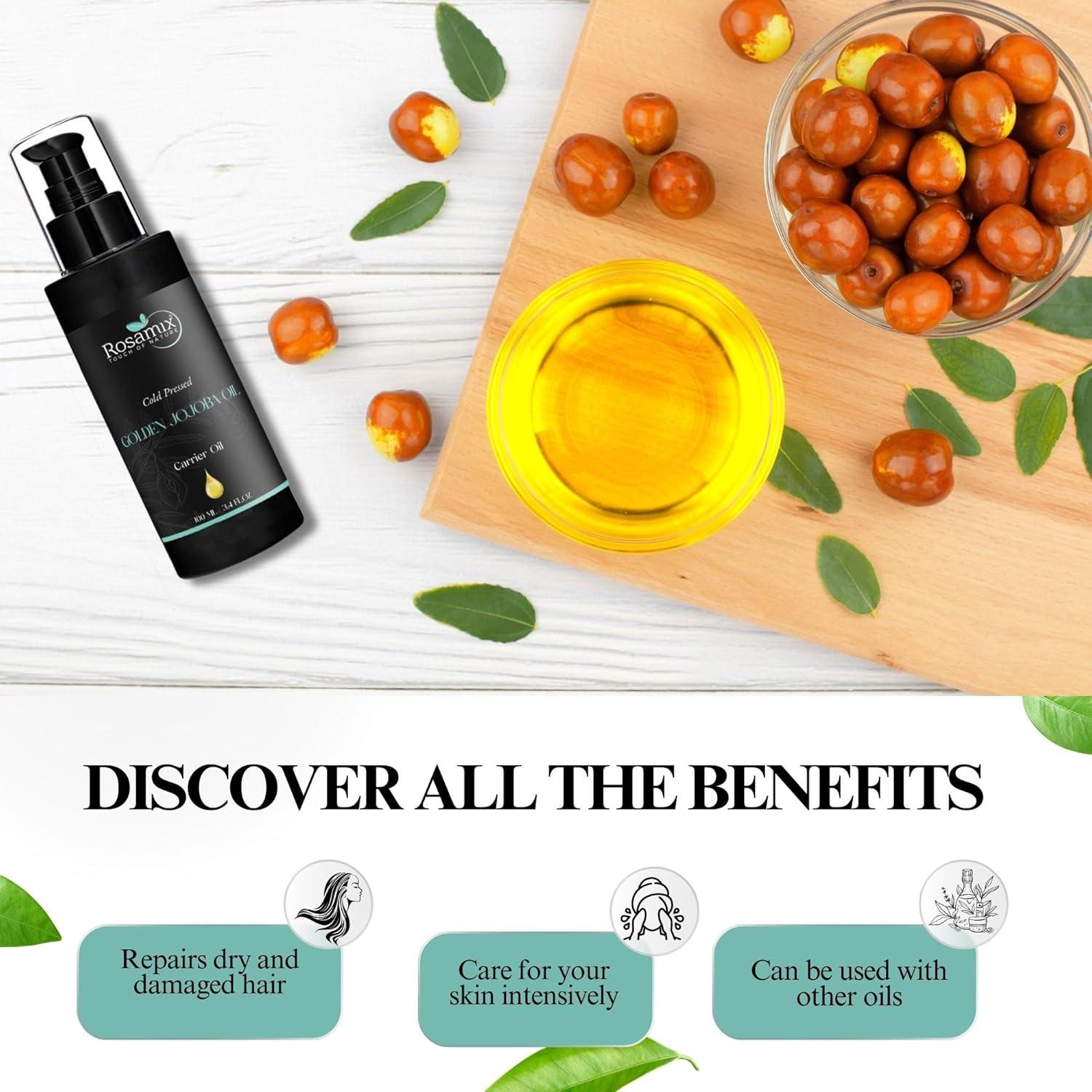 Aceite de Jojoba 100% Puro Rosamix - Hidratante 287g