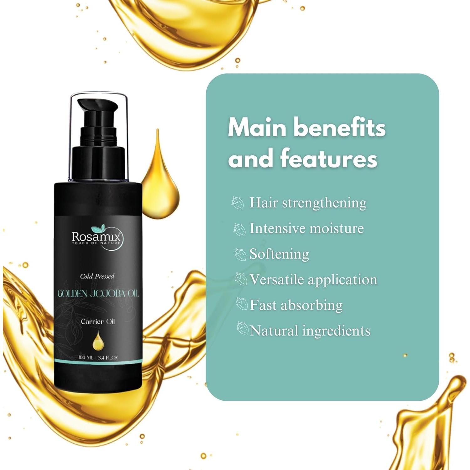 Aceite de Jojoba 100% Puro Rosamix - Hidratante 287g