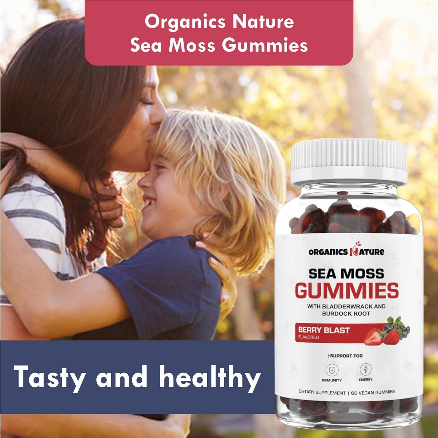 Gomitas de Musgo Marino Orgánico New Age 60 Unidades Sabor Bayas