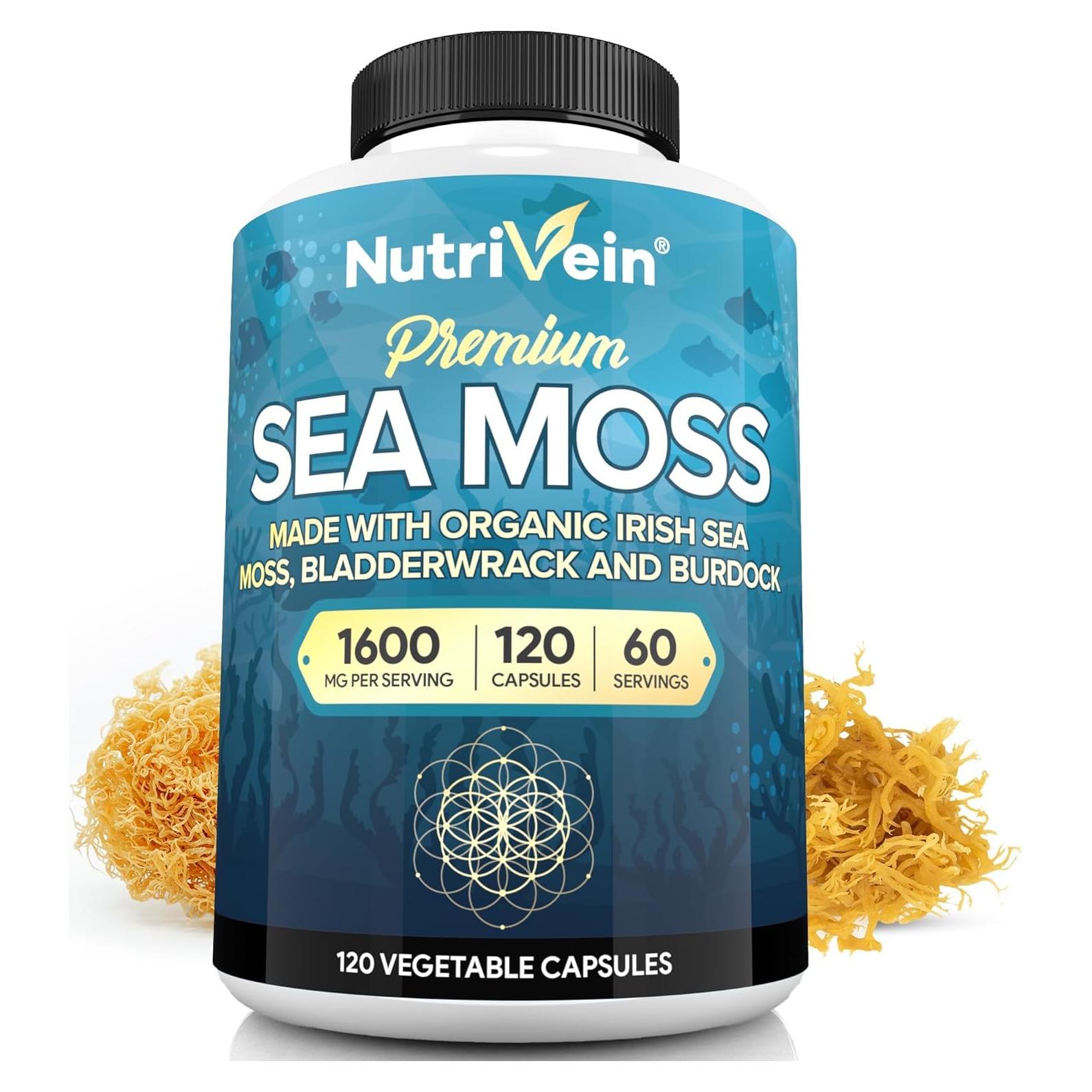 Nutrivein Musgo Marino Orgánico 1600mg 120 Cápsulas Veganas