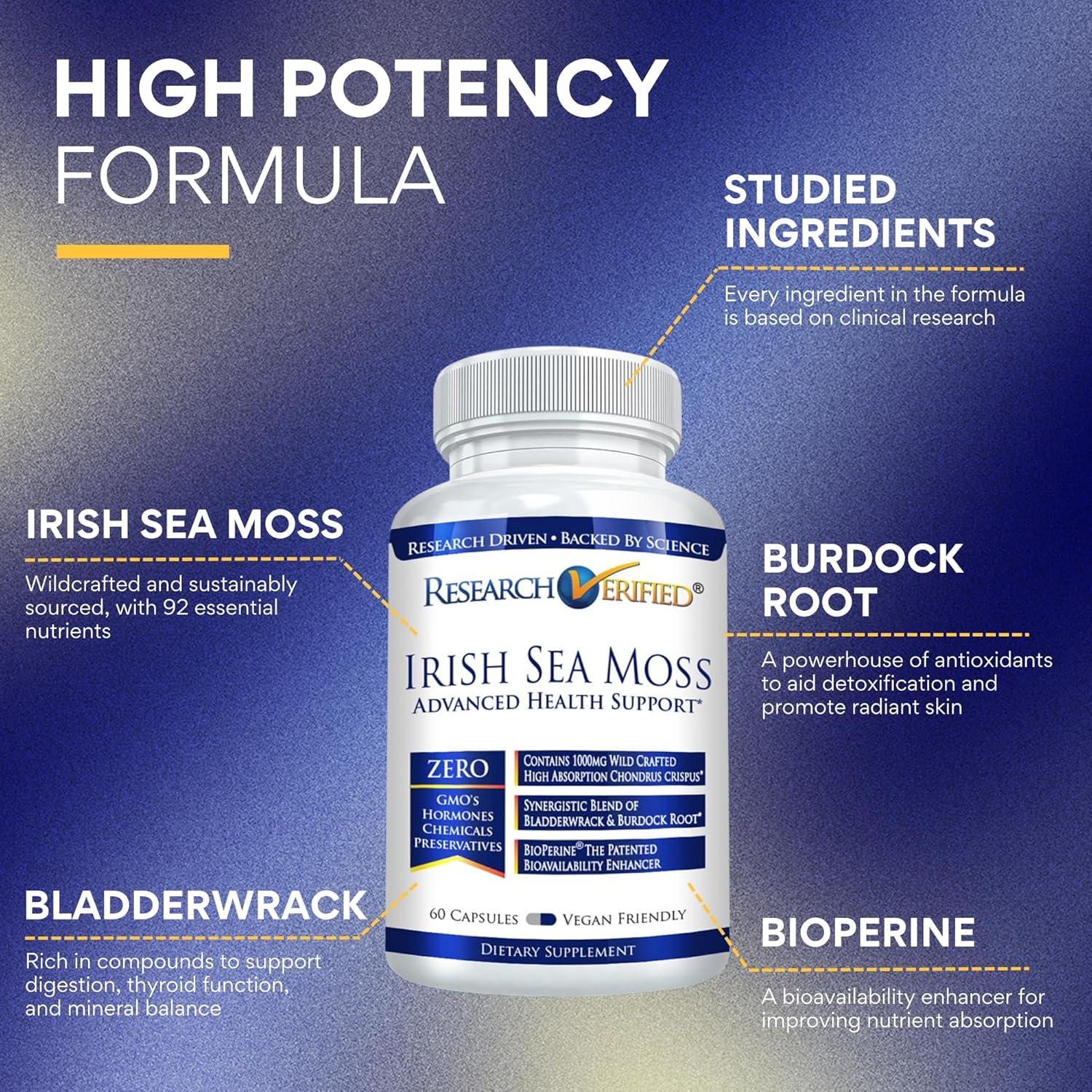 Musgo Marino Irlandés Vegano 60 Cápsulas - Investigación Verificada