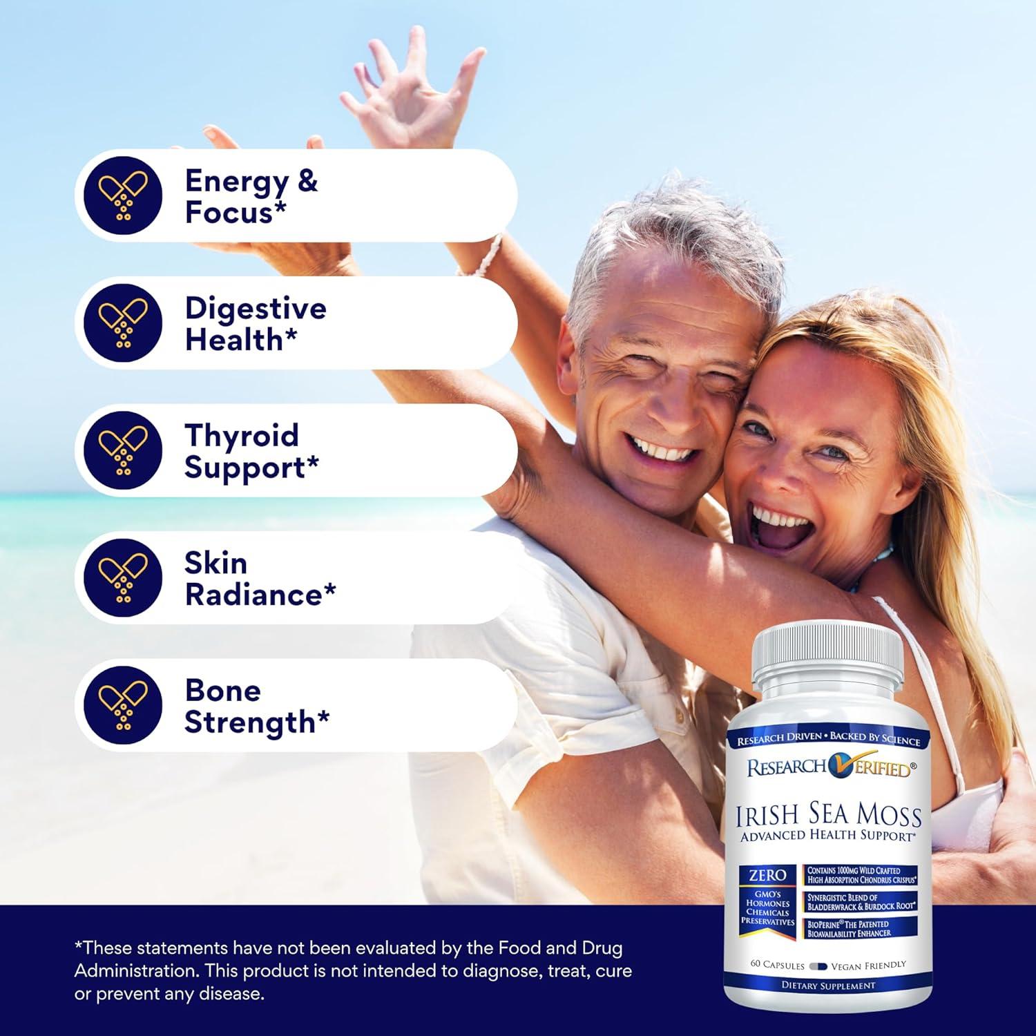 Musgo Marino Irlandés Vegano 60 Cápsulas - Investigación Verificada