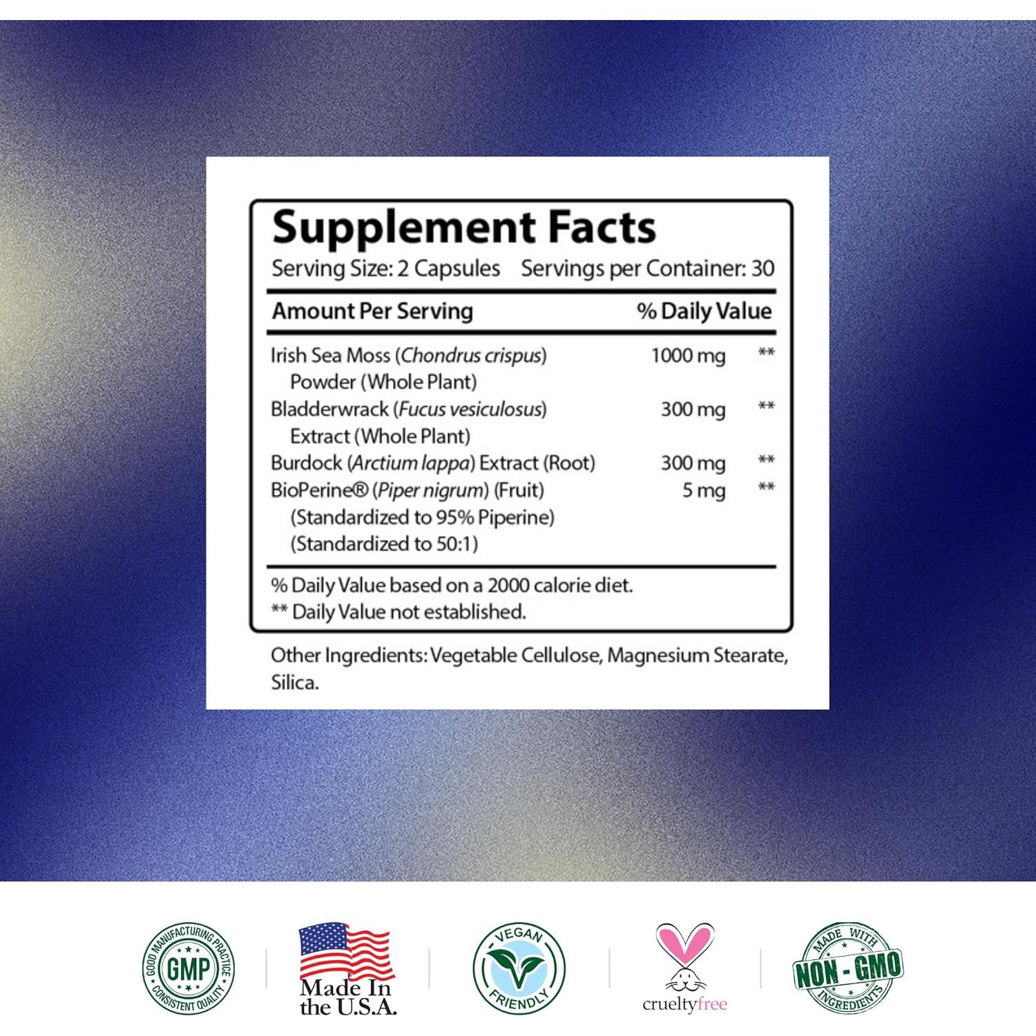 Musgo Marino Irlandés Vegano 60 Cápsulas - Investigación Verificada