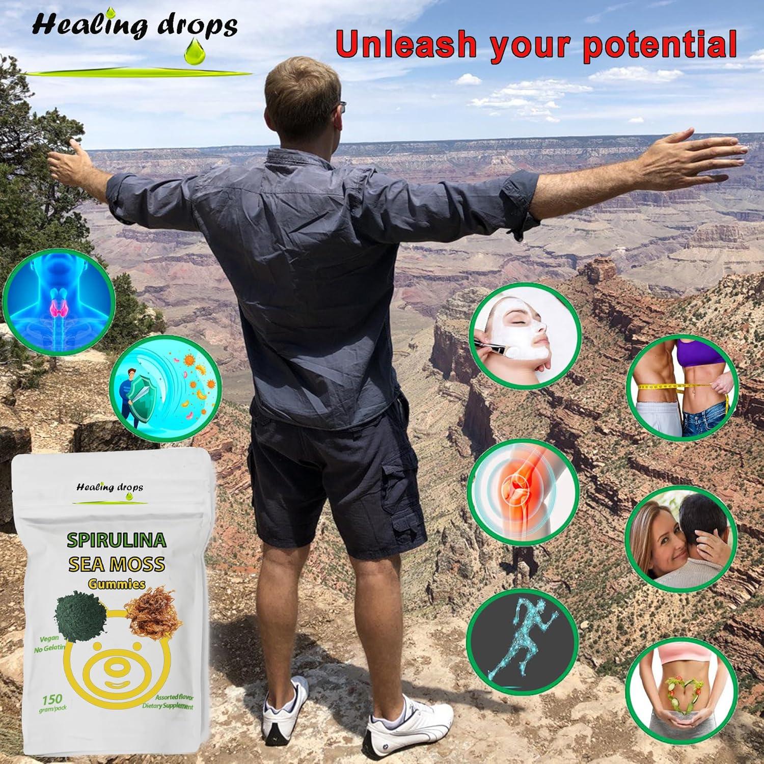 Gomitas de Spirulina y Musgo Marino Healing Drops 50 Unidades