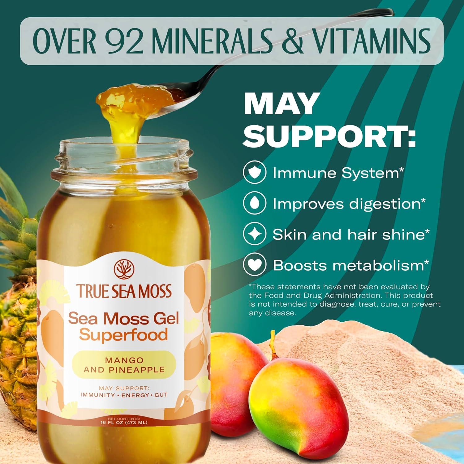 Gel de Musgo Marino Tropical 946ml - Mango/Piña y Naranja - Vegano